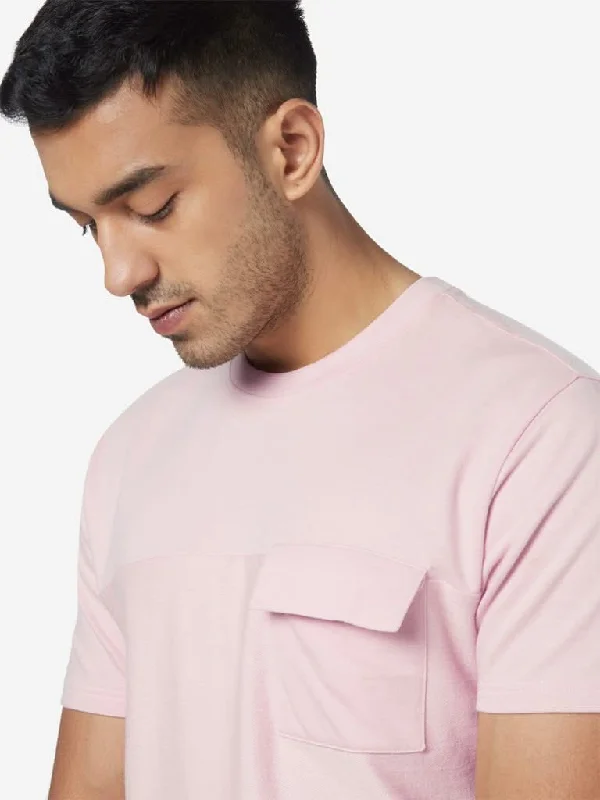 Nuon Light Pink Slim-Fit Pure-Cotton T-Shirt