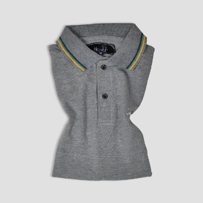 RIB COLLAR POLO T-SHIRT