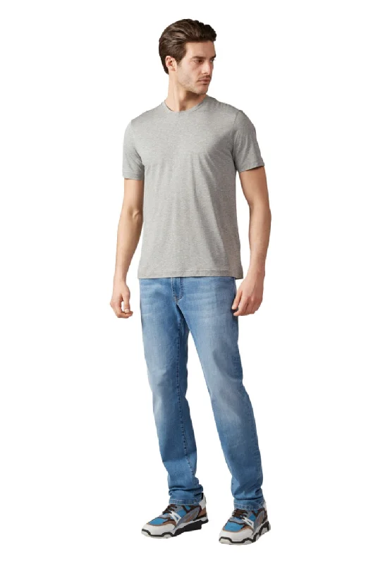 ID50328-Pal Zileri Grey Lyocell T-Shirt