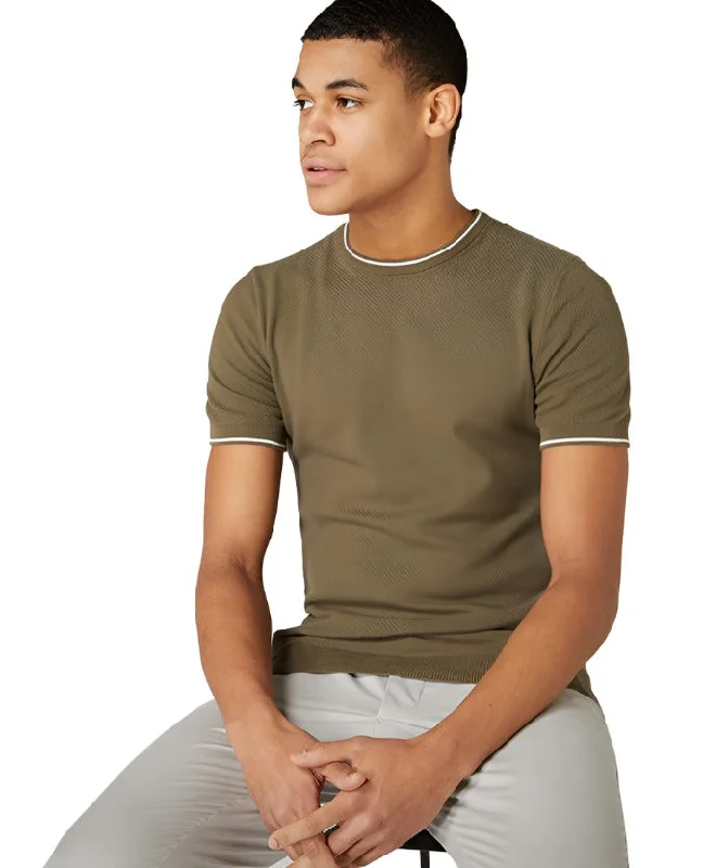 ID30180-Remus Khaki Green Knitted Crew