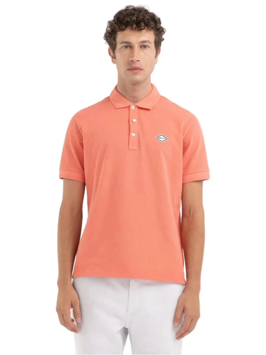 ID24202-Replay Coral Polo Shirt