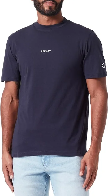 ID24209-Replay Navy Logo T-Shirt