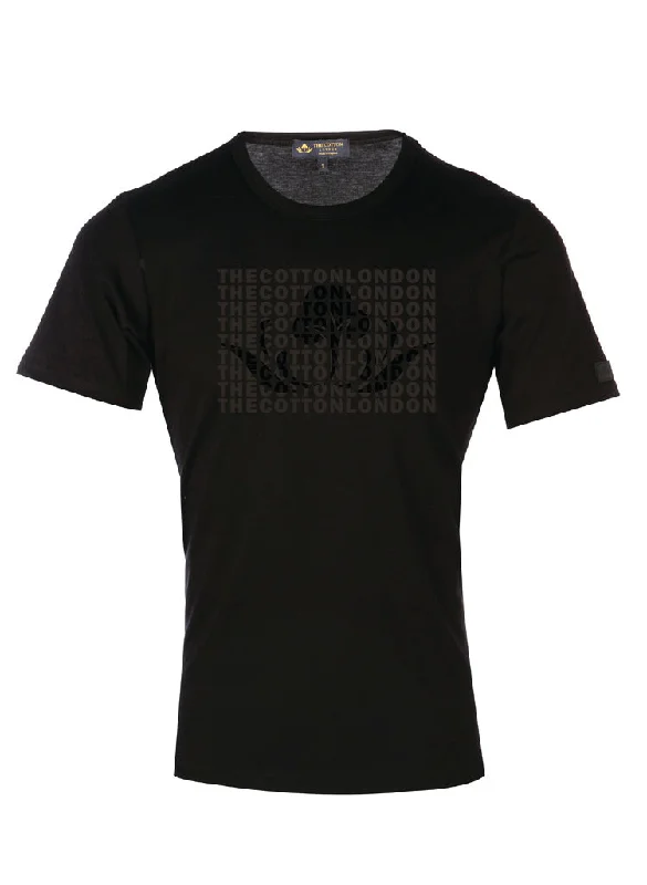 TCL Embossed Logo Black T-shirt