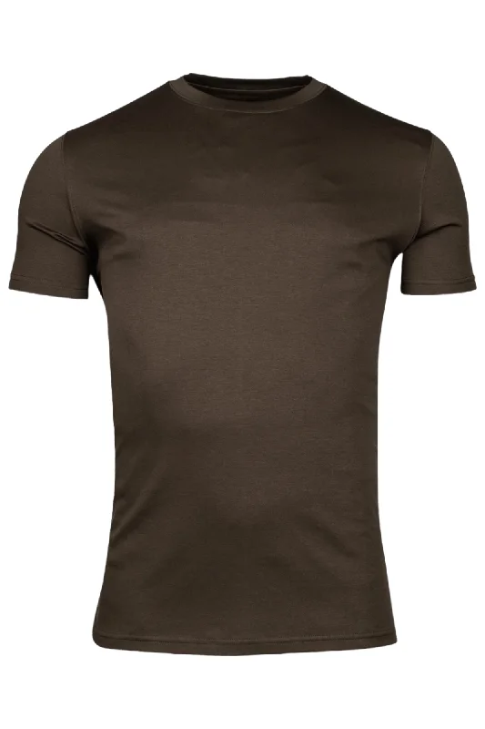 ID24901-Thomas Maine Brown Liquid Cotton T