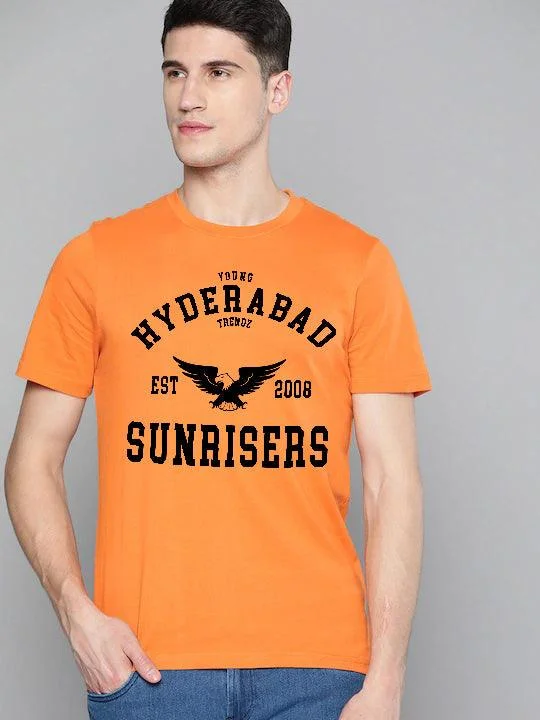 Half Sleeve Mens Hyderabad IPL T-Shirts