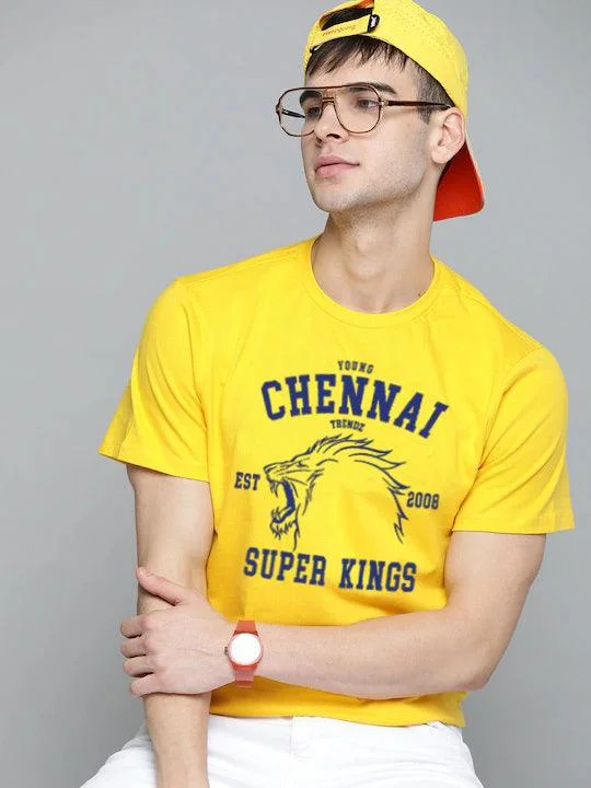 Half Sleeve Mens Chennai Super IPL T-Shirts