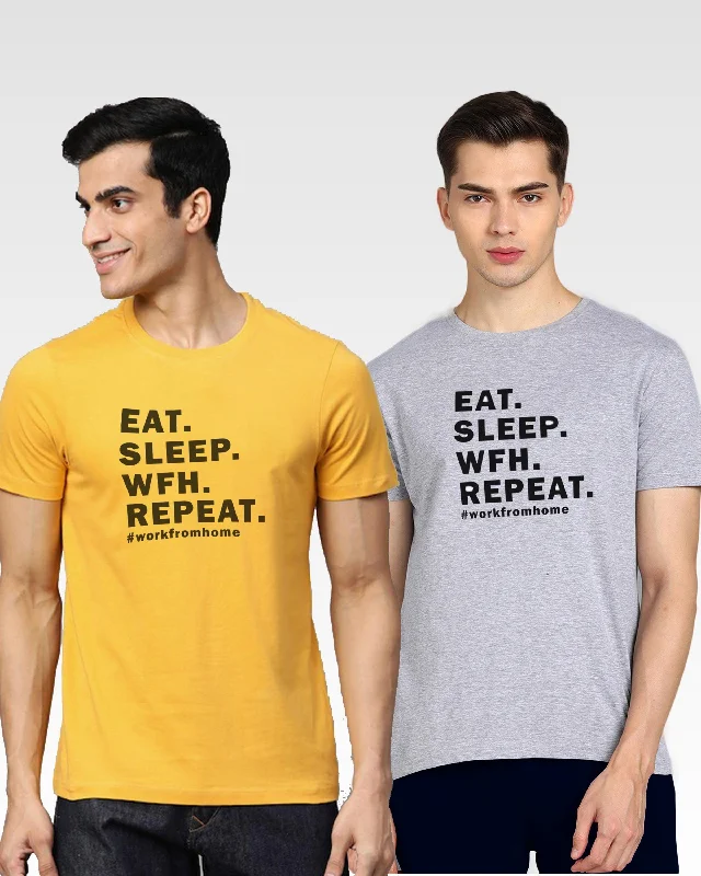 Mens Printed Combo TShirt - 2pcs Pack